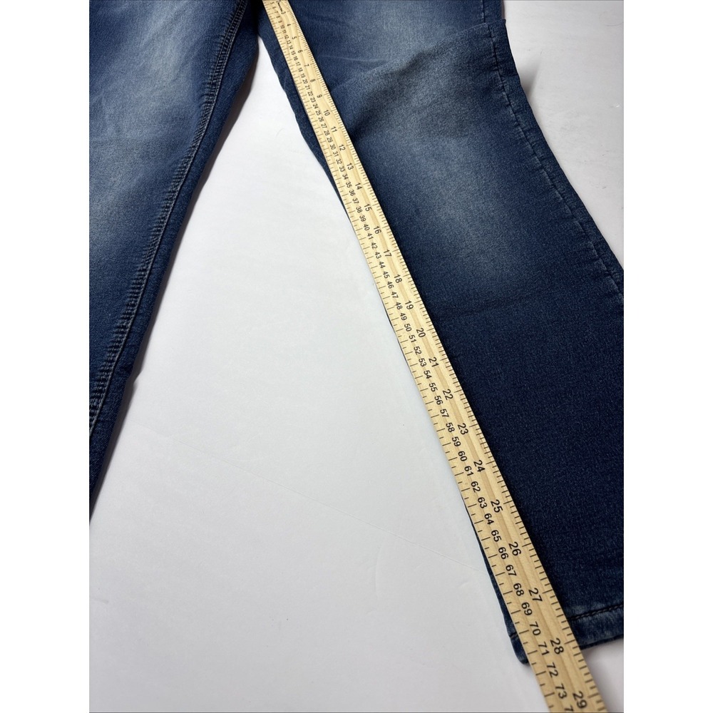 Vintage Genes Black Skinny Fit Mens Jeans 32x30 Blue‎ Denim Stretch - Picture 3 of 11